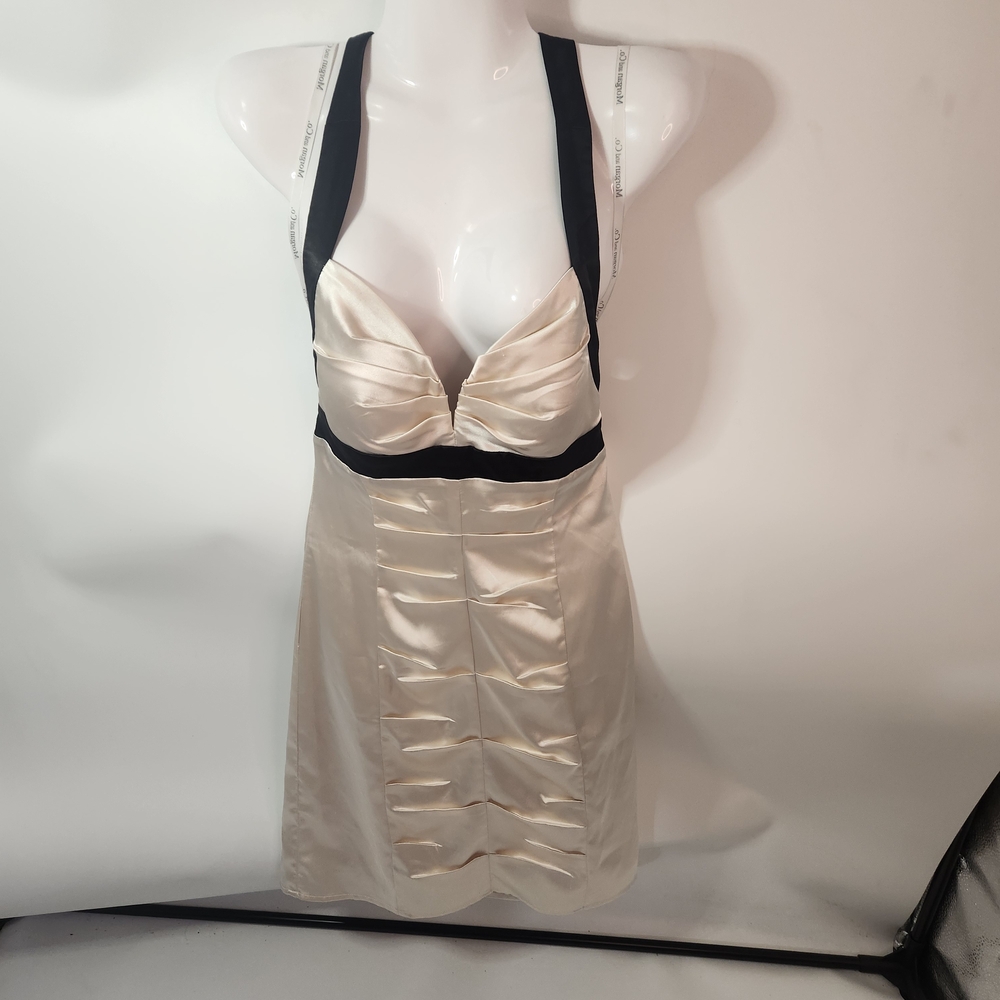 Morgan &‎ Co. Cream and Black Mini Dress Size S